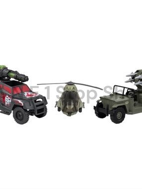 Lanard Military Toy Lot Vehicles Helicopter Jeep Truck 2012-2017